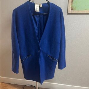 Forever 21 Blue Blazer Modern Minimalist Design